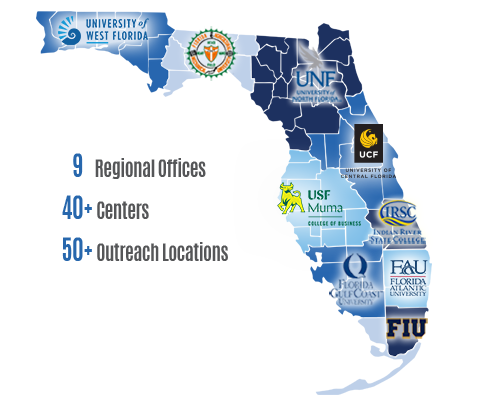 FSBDCN Host Partners Map