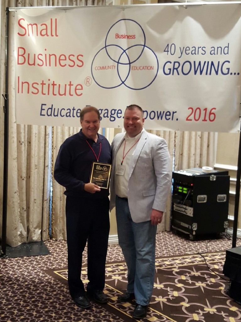 Dr. Carl Blencke, instructor for the UCF Department of Management (left), and Michael Myhre, Florida SBDC CEO and Network State Director (right)