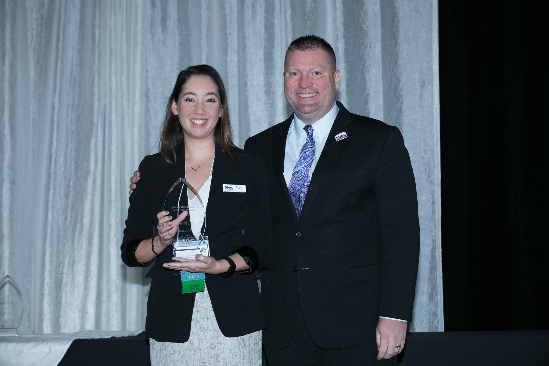 L-R: Danielle Gal, the 2017 Florida Rising Star, and Michael Myhre